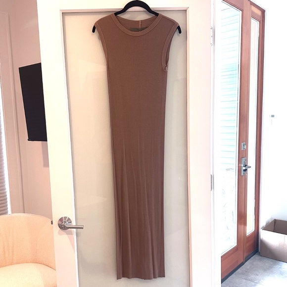 Enza Costa Silk Blend Ribbed Tank Dress NWOT - Picture 2 of 7